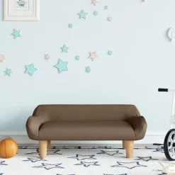 vidaXL Sofá para niños de tela marrón 70x40x24 cm Marr&oacute;n New