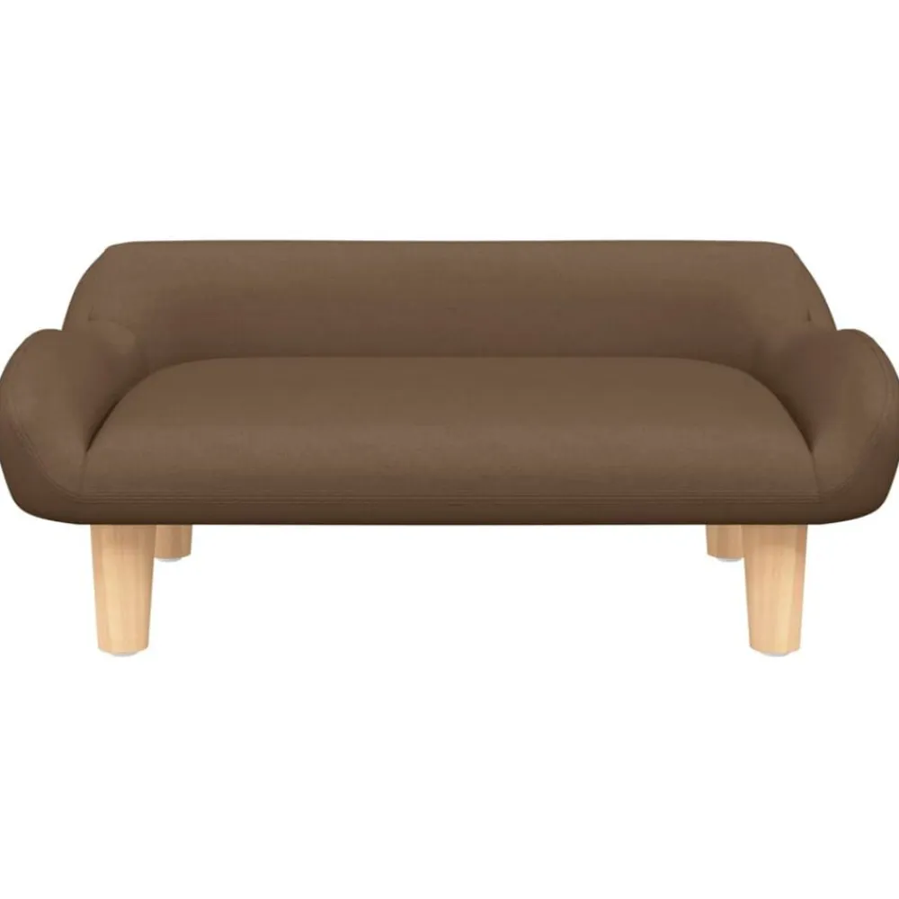 vidaXL Sofá para niños de tela marrón 70x40x24 cm Marrón New