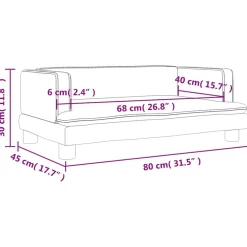 Niños vidaXL Mobiliario Para Bebés Y Niños Pequeños-Sofá para niños de terciopelo 80x45x30 cm