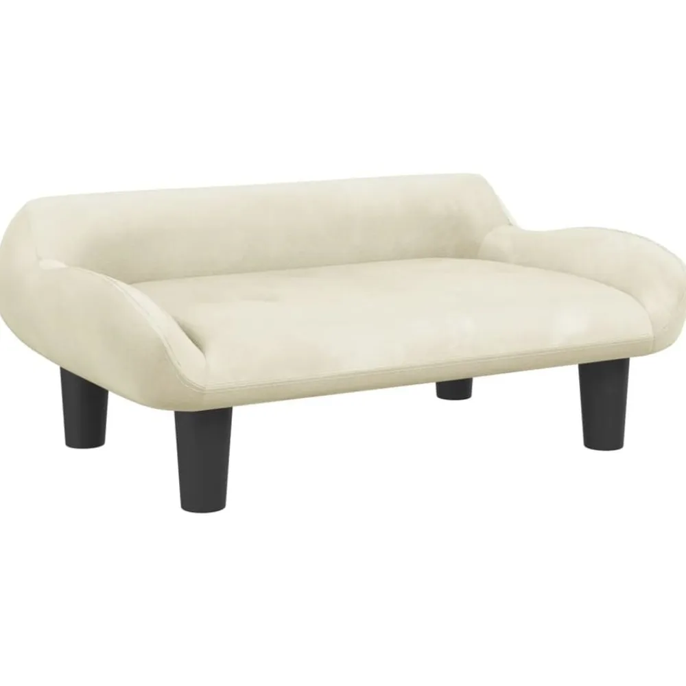 vidaXL Sofá para niños de terciopelo 70x40x24 cm Crema New