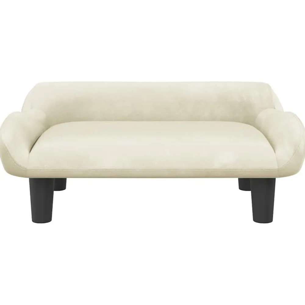 vidaXL Sofá para niños de terciopelo 70x40x24 cm Crema New