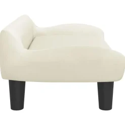vidaXL Sofá para niños de terciopelo 70x40x24 cm Crema New
