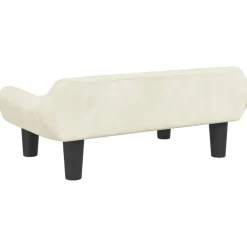 vidaXL Sofá para niños de terciopelo 70x40x24 cm Crema New