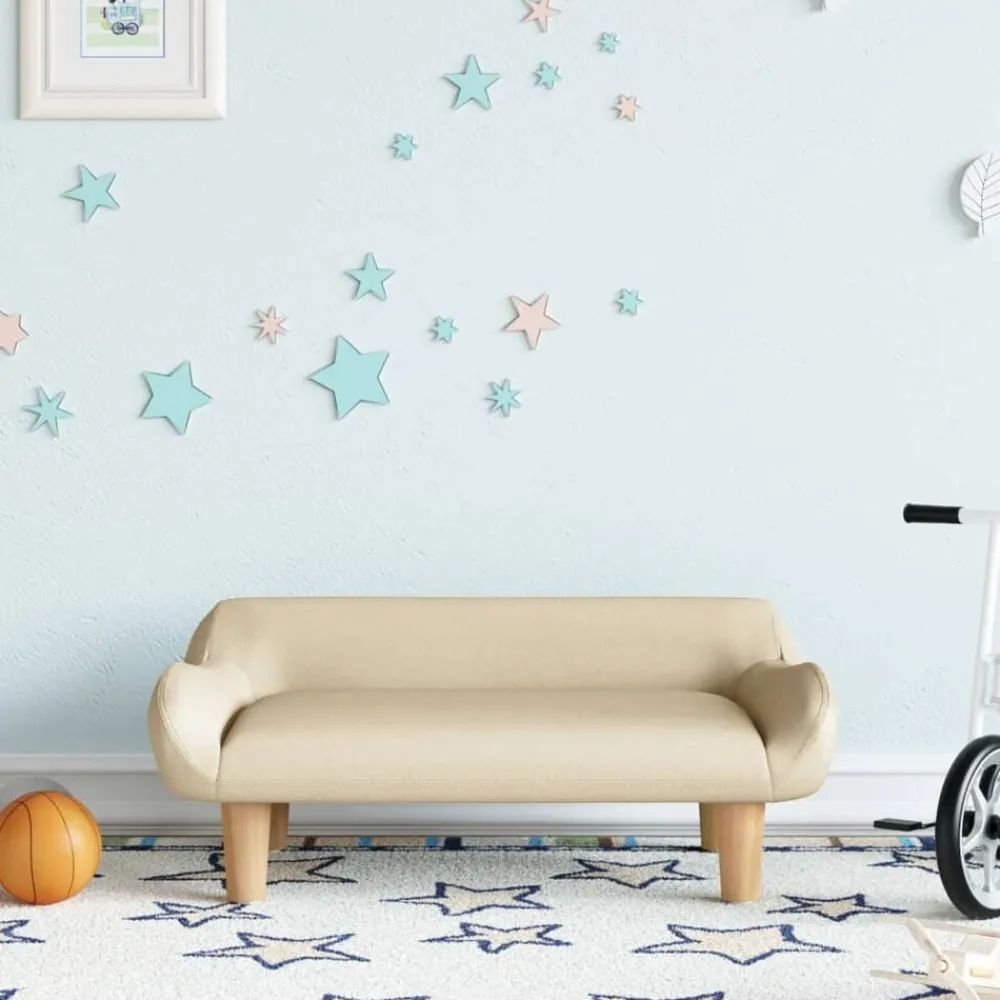 vidaXL Sofá para niños de tela 70x40x24 cm Crema Hot