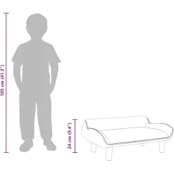 vidaXL Sofá para niños de tela 70x40x24 cm Crema Hot