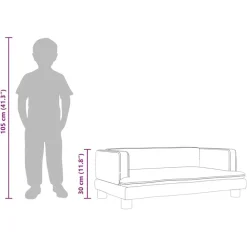 Niños vidaXL Mobiliario Para Bebés Y Niños Pequeños-Sofá para niños de terciopelo 80x45x30 cm