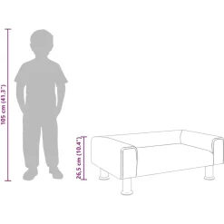 Niños vidaXL Mobiliario Para Bebés Y Niños Pequeños-Sofá para niños de terciopelo 70x45x26,5 cm