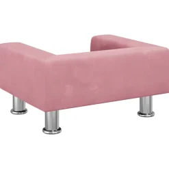 vidaXL Sofá para niños de terciopelo 50x40x26,5 cm Rosa New