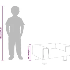 vidaXL Sofá para niños de terciopelo 50x40x26,5 cm Rosa New