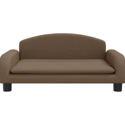 Niños vidaXL Mobiliario Para Bebés Y Niños Pequeños-Sofá para niños de tela marrón 70x45x30 cm