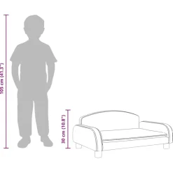 Niños vidaXL Mobiliario Para Bebés Y Niños Pequeños-Sofá para niños de tela marrón 70x45x30 cm