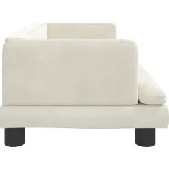 vidaXL Sofá para niños de terciopelo 80x45x30 cm Crema New