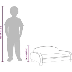 Niños vidaXL Mobiliario Para Bebés Y Niños Pequeños-Sofá para niños de tela 70x45x30 cm