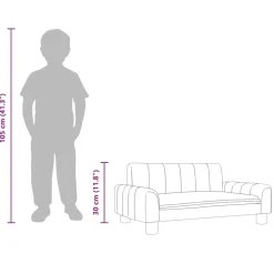 Niños vidaXL Mobiliario Para Bebés Y Niños Pequeños-Sofá para niños de tela 70x45x30 cm