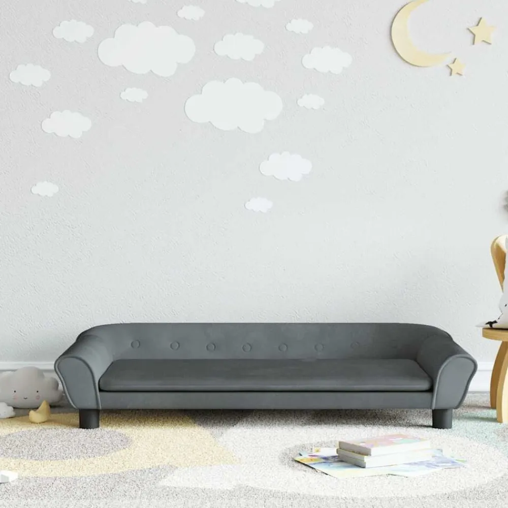 Niños vidaXL Mobiliario Para Bebés Y Niños Pequeños-Sofá para niños de terciopelo 100x50x26 cm