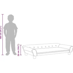 Niños vidaXL Mobiliario Para Bebés Y Niños Pequeños-Sofá para niños de terciopelo 100x50x26 cm