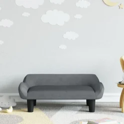 Niños vidaXL Mobiliario Para Bebés Y Niños Pequeños-Sofá para niños de terciopelo 70x40x24 cm