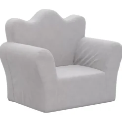 vidaXL Sofá para niños felpa suave Gris claro Sale