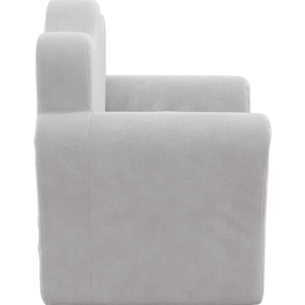 vidaXL Sofá para niños felpa suave Gris claro Sale