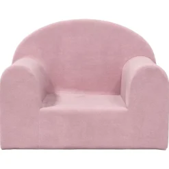 vidaXL Sofá para niños felpa suave Rosa