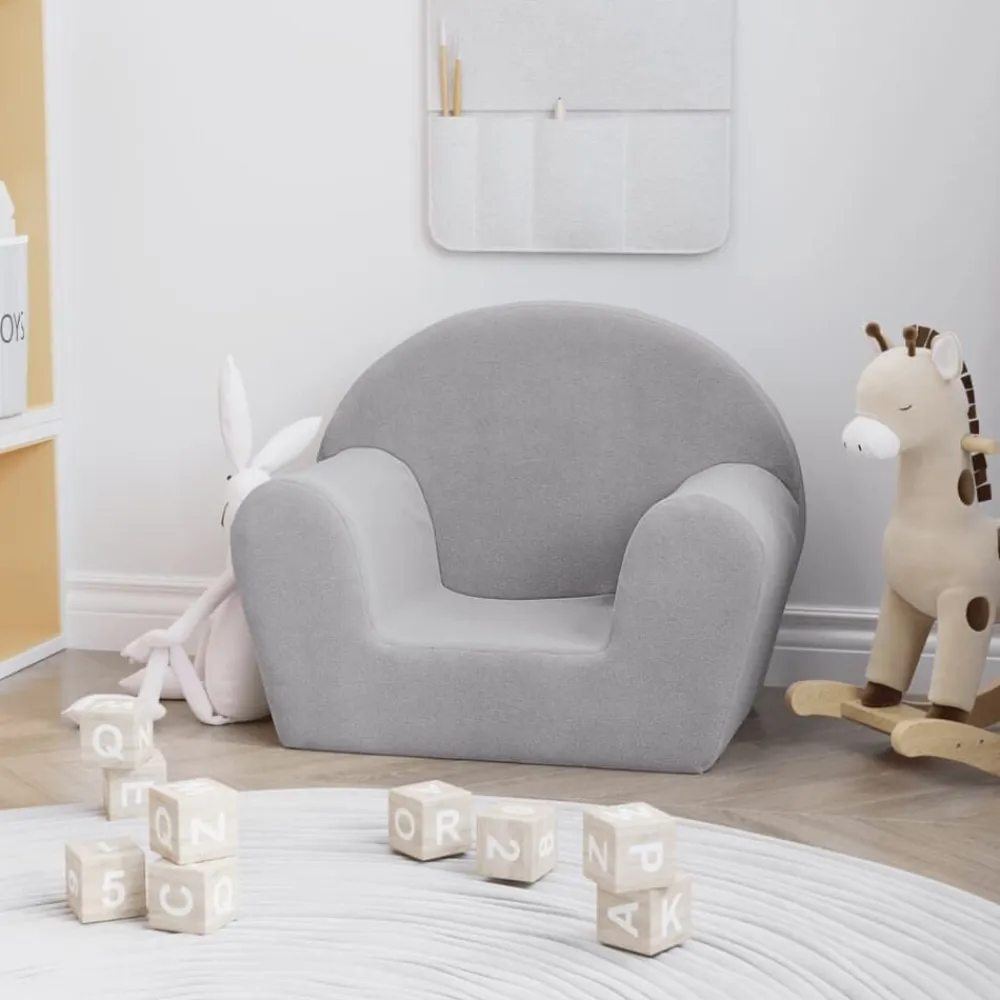 Niños vidaXL Mobiliario Para Bebés Y Niños Pequeños-Sofá para niños felpa suave
