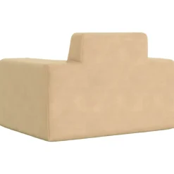 vidaXL Sofá para niños felpa suave color Crema Discount