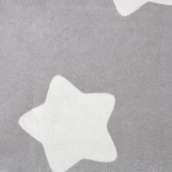 vidaXL Sofá para niños felpa suave gris claro con estrellas Gris claro y blanco Clearance