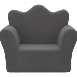 vidaXL Sofá para niños felpa suave gris Antracita Outlet