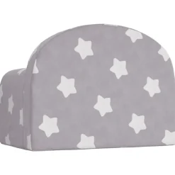 Niños vidaXL Mobiliario Para Bebés Y Niños Pequeños-Sofá para niños felpa suave gris claro con estrellas