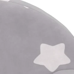 Niños vidaXL Mobiliario Para Bebés Y Niños Pequeños-Sofá para niños felpa suave gris claro con estrellas