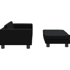 Niños vidaXL Mobiliario Para Bebés Y Niños Pequeños-Sofá para niños y reposapiés cuero sintético 100x50x30 cm