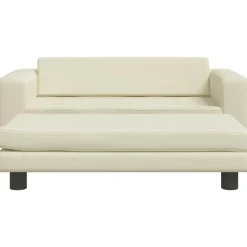 Niños vidaXL Mobiliario Para Bebés Y Niños Pequeños-Sofá para niños y reposapiés cuero sintético 100x50x30 cm