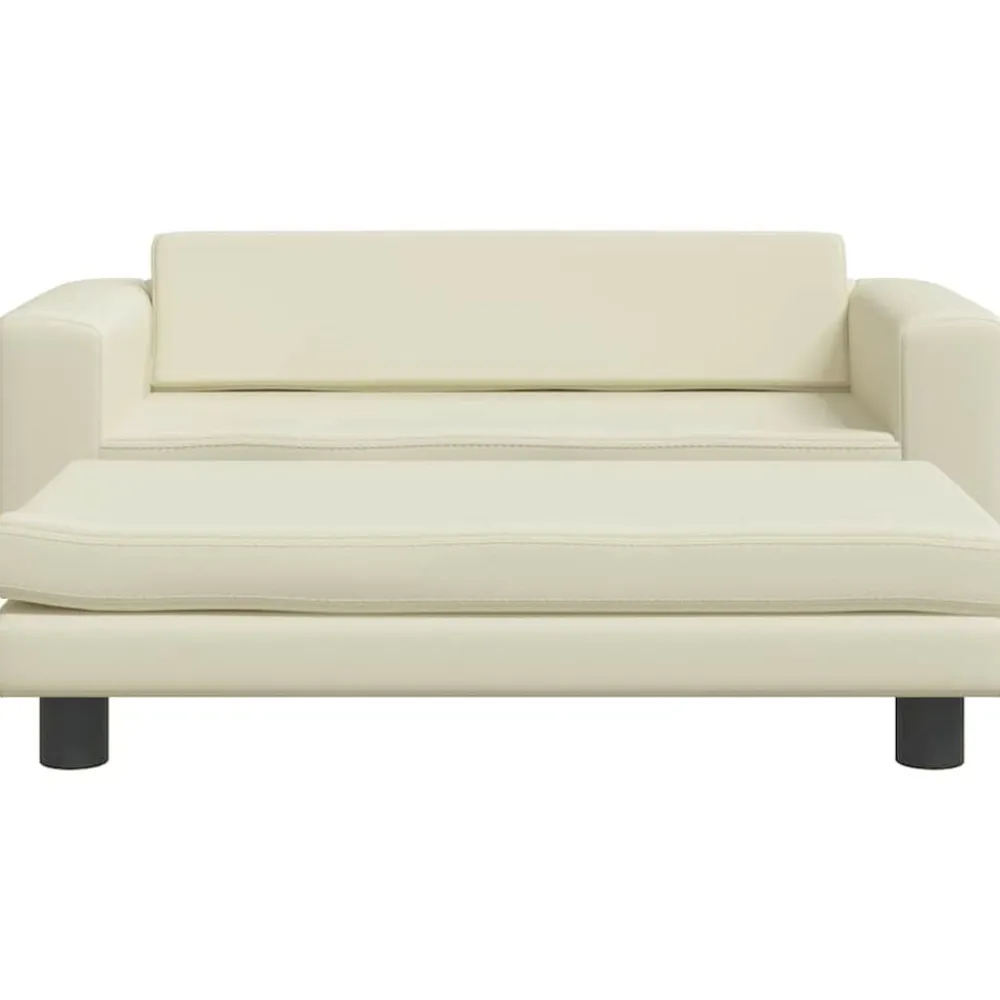Niños vidaXL Mobiliario Para Bebés Y Niños Pequeños-Sofá para niños y reposapiés cuero sintético 100x50x30 cm