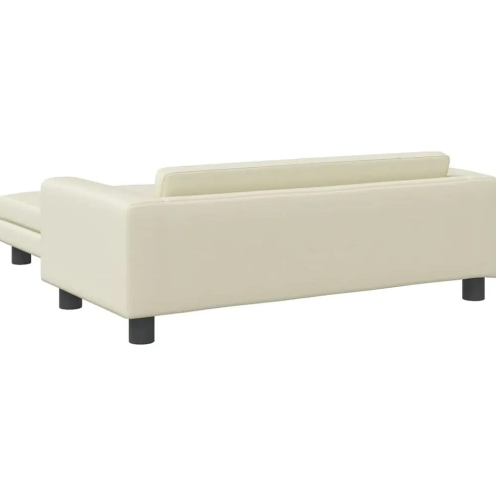 Niños vidaXL Mobiliario Para Bebés Y Niños Pequeños-Sofá para niños y reposapiés cuero sintético 100x50x30 cm