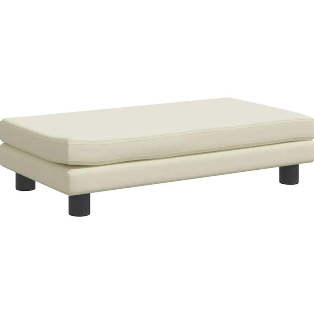 Niños vidaXL Mobiliario Para Bebés Y Niños Pequeños-Sofá para niños y reposapiés cuero sintético 100x50x30 cm