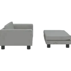 Niños vidaXL Mobiliario Para Bebés Y Niños Pequeños-Sofá para niños y reposapiés terciopelo 100x50x30 cm