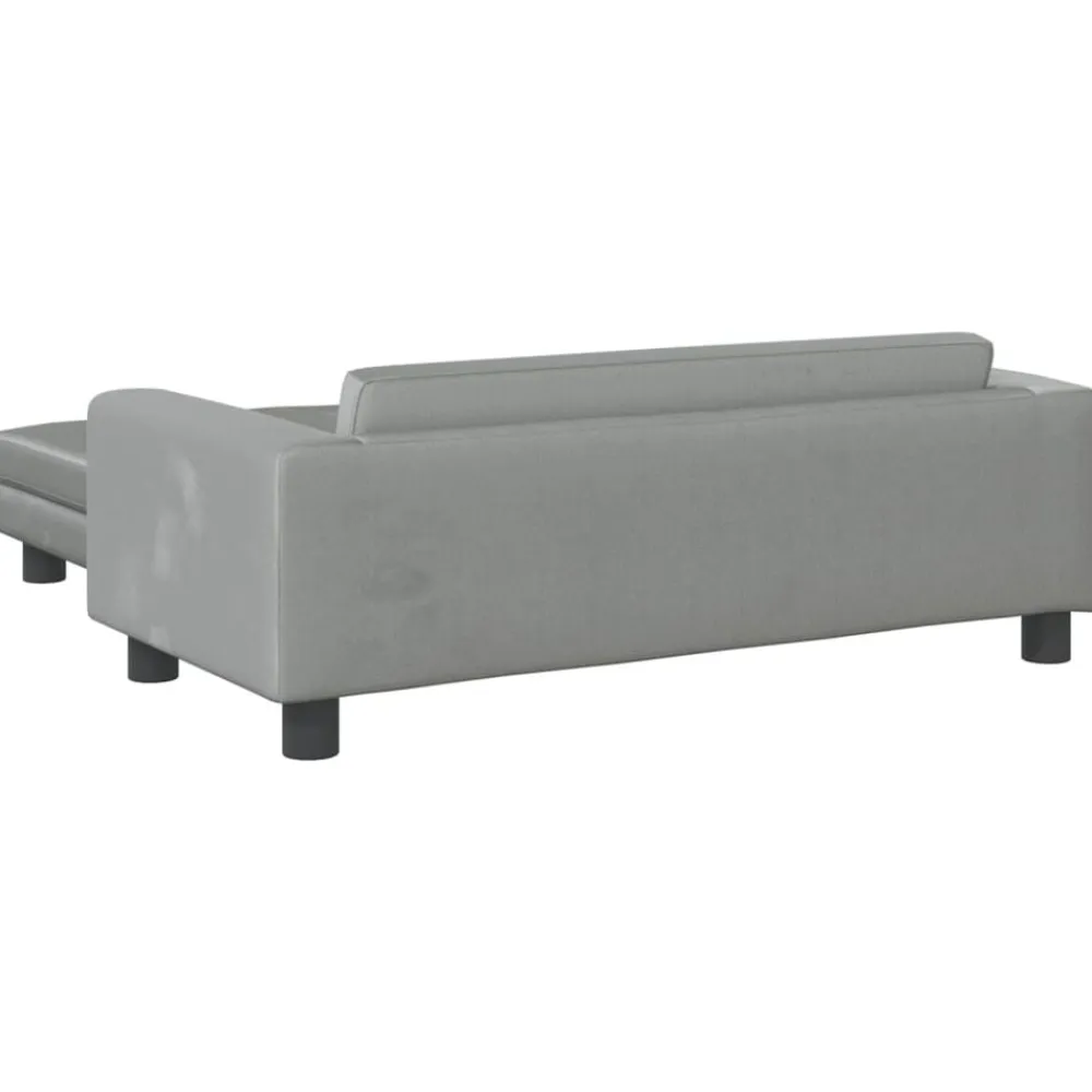 Niños vidaXL Mobiliario Para Bebés Y Niños Pequeños-Sofá para niños y reposapiés terciopelo 100x50x30 cm