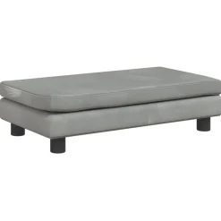 Niños vidaXL Mobiliario Para Bebés Y Niños Pequeños-Sofá para niños y reposapiés terciopelo 100x50x30 cm