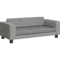Niños vidaXL Mobiliario Para Bebés Y Niños Pequeños-Sofá para niños y reposapiés terciopelo 100x50x30 cm