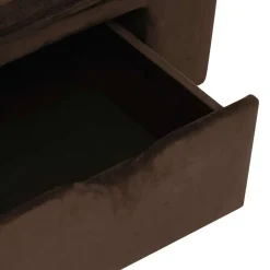 vidaXL Productos Para Mascotas-Sofá para perros con cajón felpa marrón 75x50x38 cm