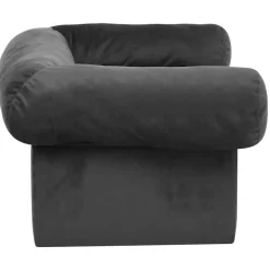 vidaXL Sofá para perros con cajón felpa 75x50x38 cm Gris oscuro Best
