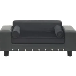 vidaXL Productos Para Mascotas-Sofá para perros felpa y cuero sintético 81x43x31cm