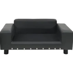 vidaXL Productos Para Mascotas-Sofá para perros felpa y cuero sintético 81x43x31cm