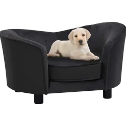 vidaXL Productos Para Mascotas-Sofá para perros felpa y cuero sintético 69x49x40 cm