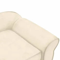 vidaXL Sofá para perros felpa color 72x45x30 cm Crema