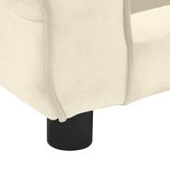 vidaXL Sofá para perros felpa color 72x45x30 cm Crema