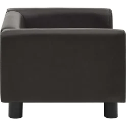 vidaXL Sofá para perros felpa y cuero sintético marrón 60x43x30 cm Marr&oacute;n Clearance