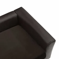 vidaXL Sofá para perros felpa y cuero sintético marrón 60x43x30 cm Marr&oacute;n Clearance