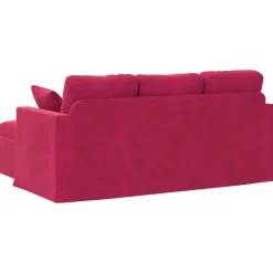vidaXL Sofá Rojo vino 198 x 134 x 80 cm Terciopelo Rojo vino tinto New