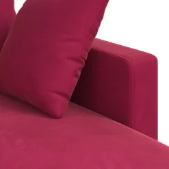 vidaXL Sofá Rojo vino 198 x 134 x 80 cm Terciopelo Rojo vino tinto New